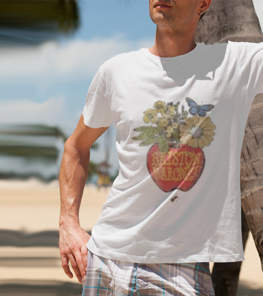 Briston Maroney Apple Flowers And Butterfly T-Shirt