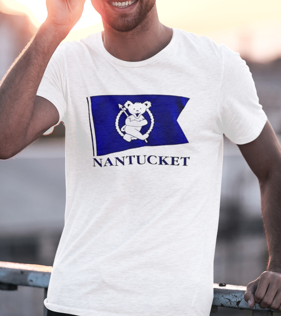Nantucket Flag Grateful Dead Dancing Bear T-Shirt
