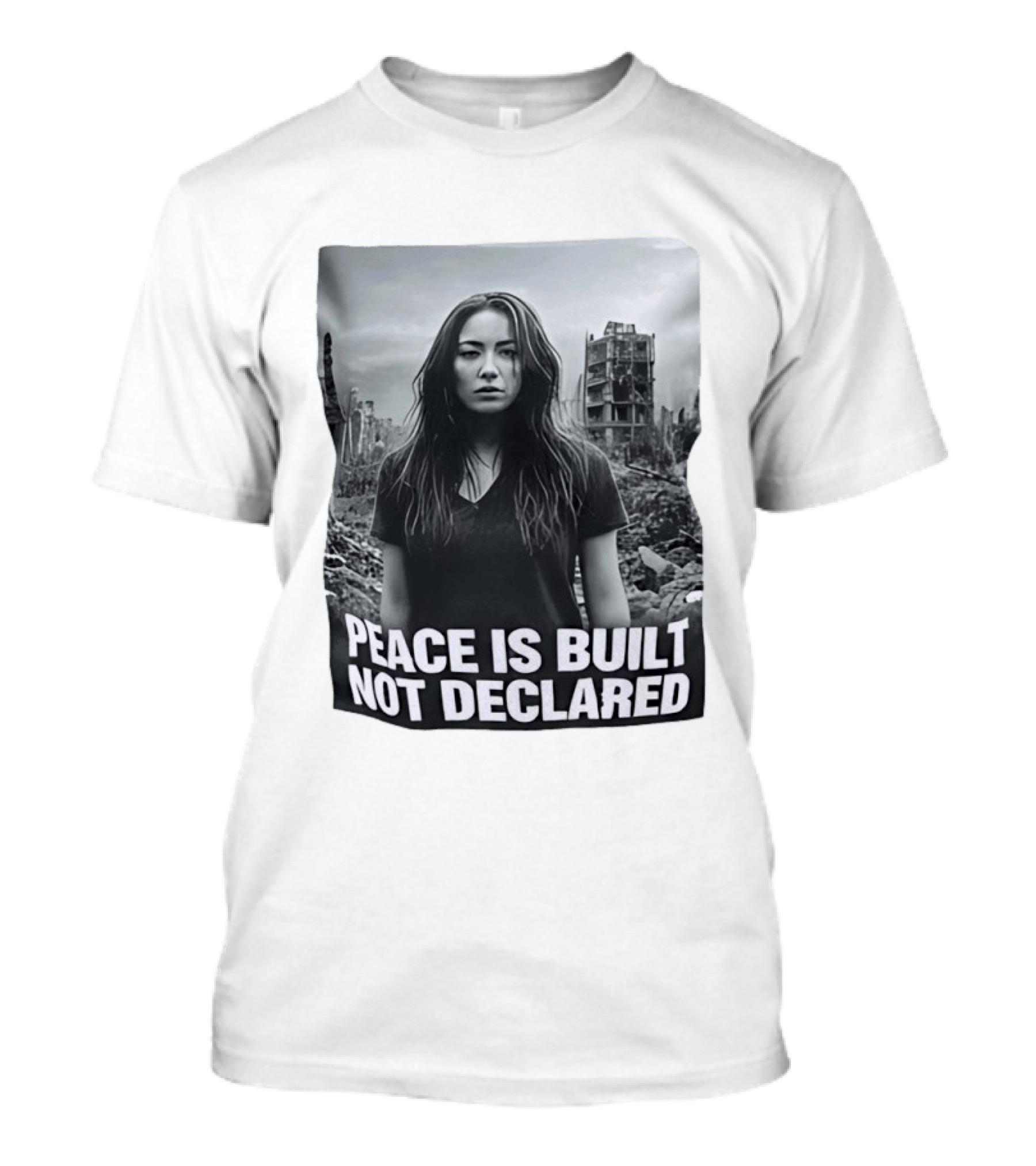 Peace Is Built Not Declared Urban Landscape T-Shirt