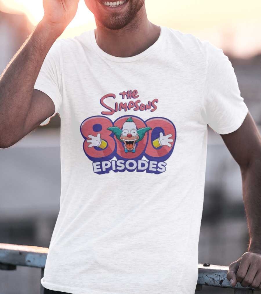 The Simpsons 800 Episodes Krusty The Clown Celebration T-Shirt
