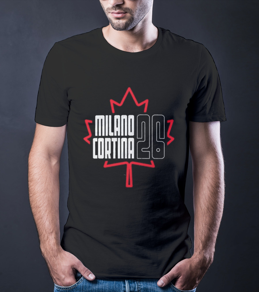Canada Maple Leaf Milano Cortina 26 Hockey Concept T-Shirt