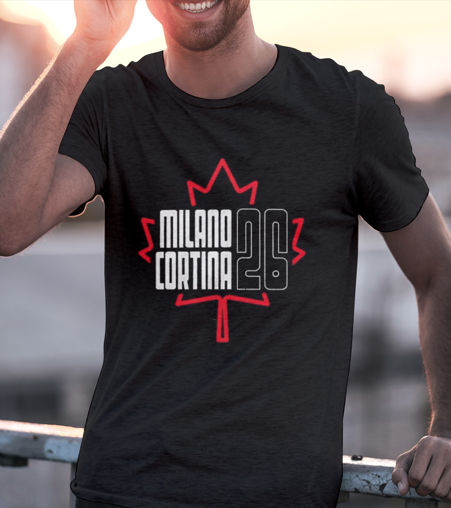 Canada Maple Leaf Milano Cortina 26 Hockey Concept T-Shirt