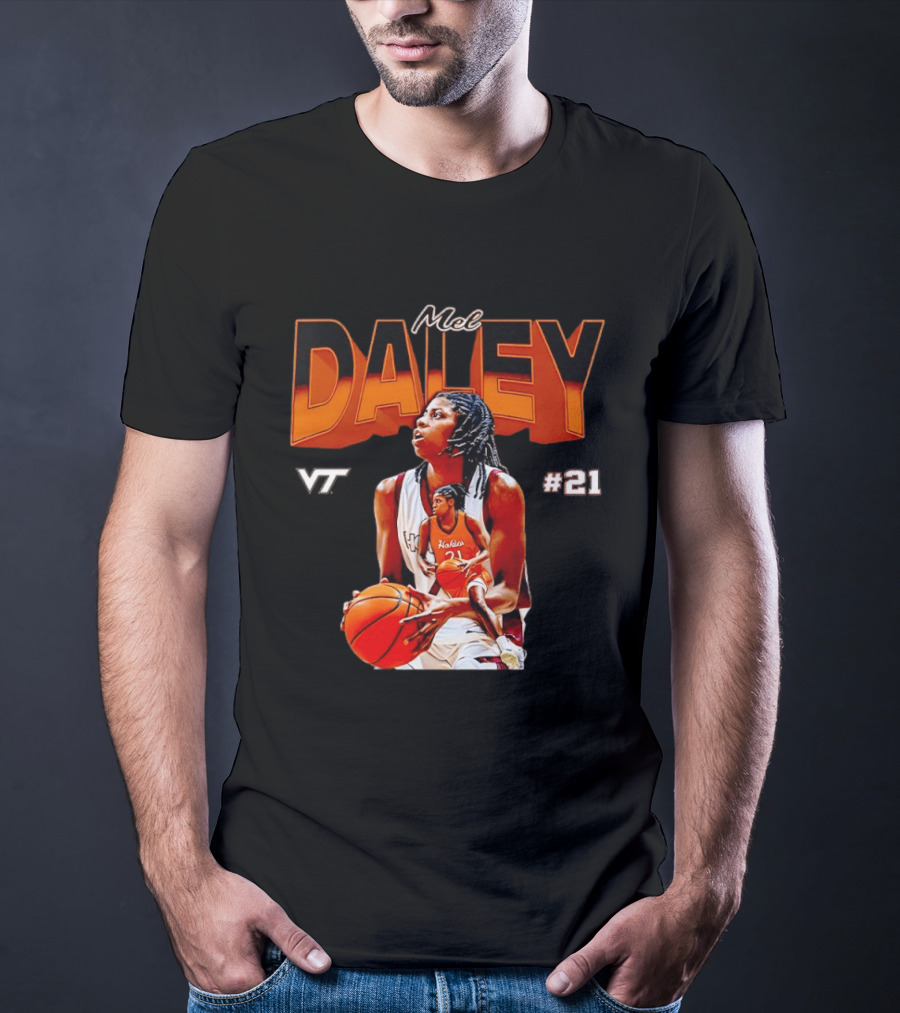 Mel Daley 21 VT Hokies Women's Basketball T-Shirt