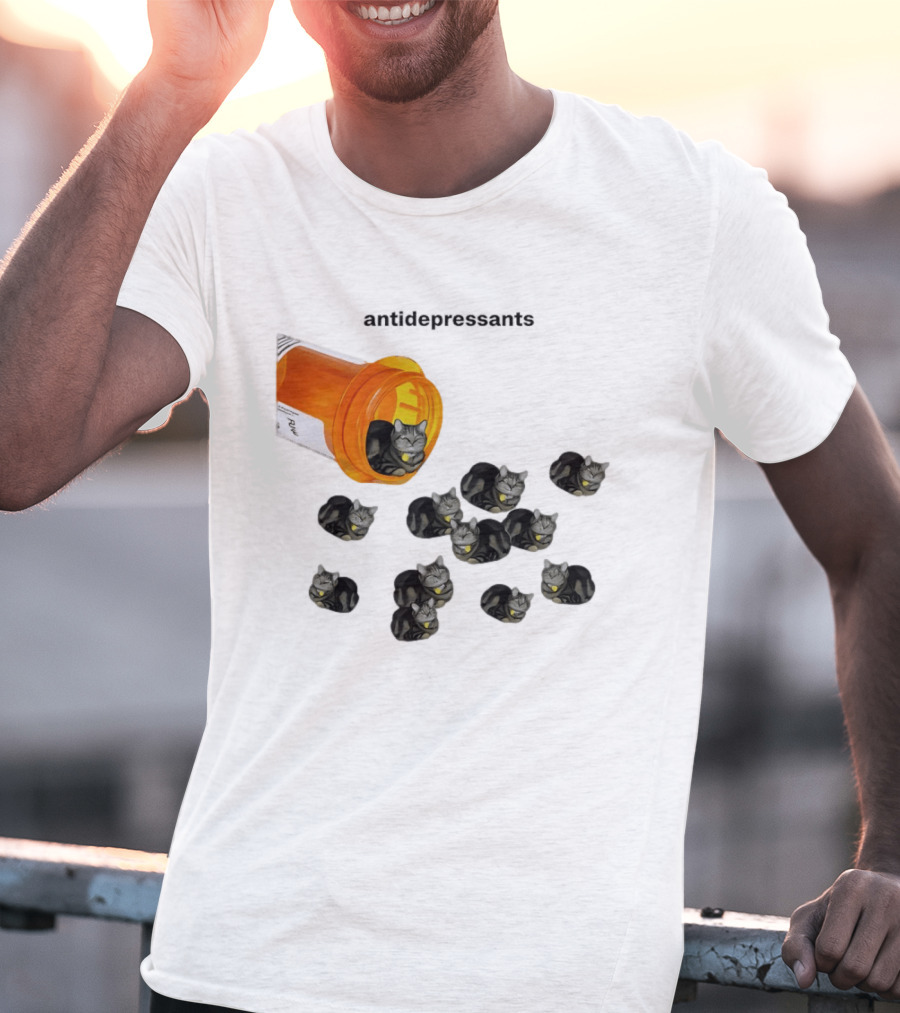 Antidepressants Cat Medicine Jar T-Shirt
