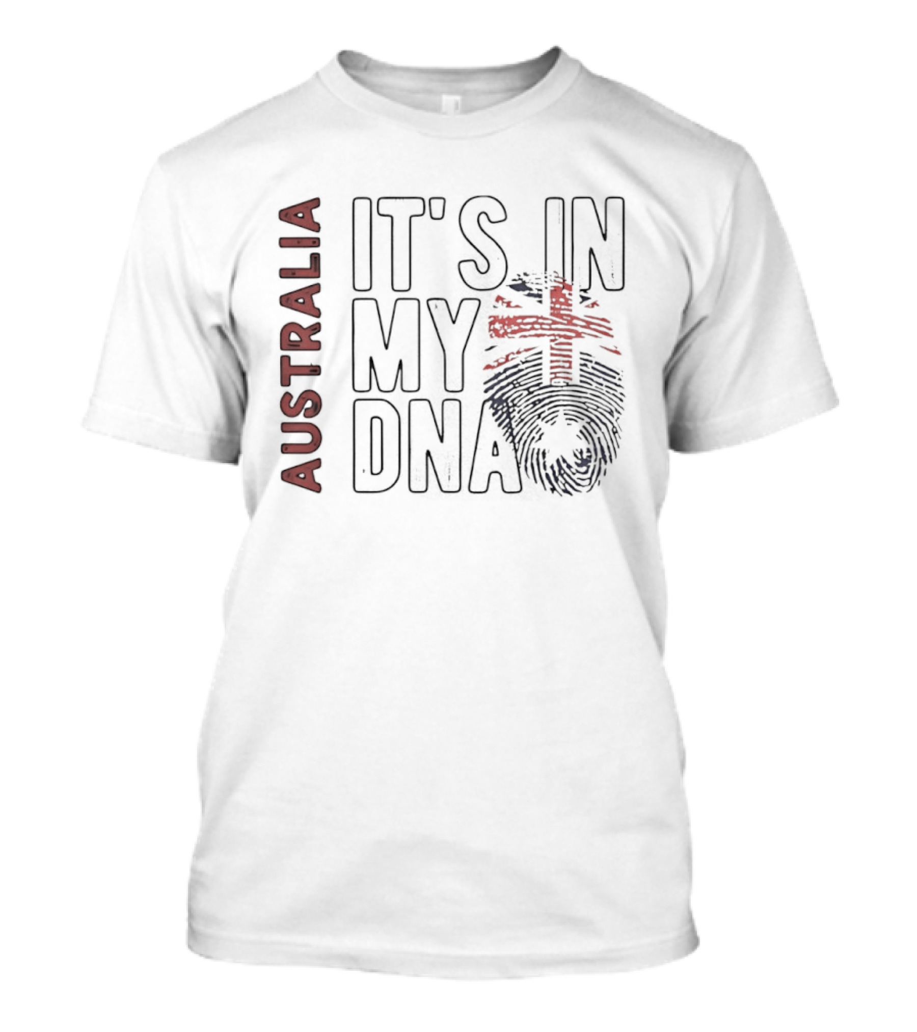 Australia It's In My DNA Fingerprint Flag T-Shirt