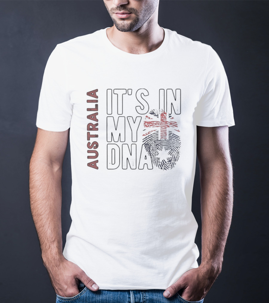 Australia It's In My DNA Fingerprint Flag T-Shirt