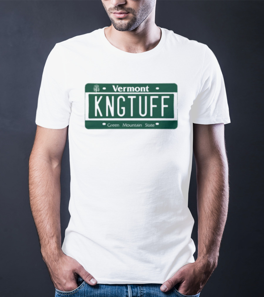 Vermont KNGTUFF License Plate T-Shirt