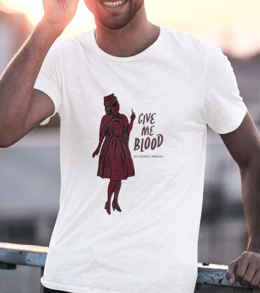 Give Me Blood Gothic Nurse Horror Halloween Costume T-Shirt
