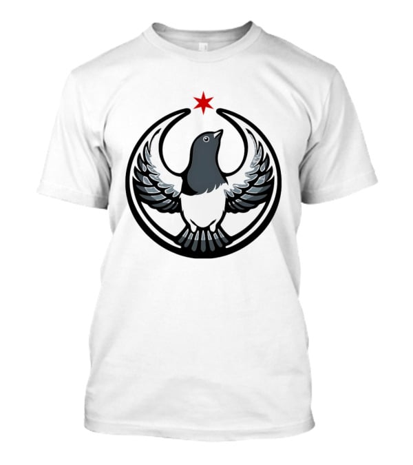 Rebel Pigeon Alliance Symbol With Star And Wings T-Shirt
