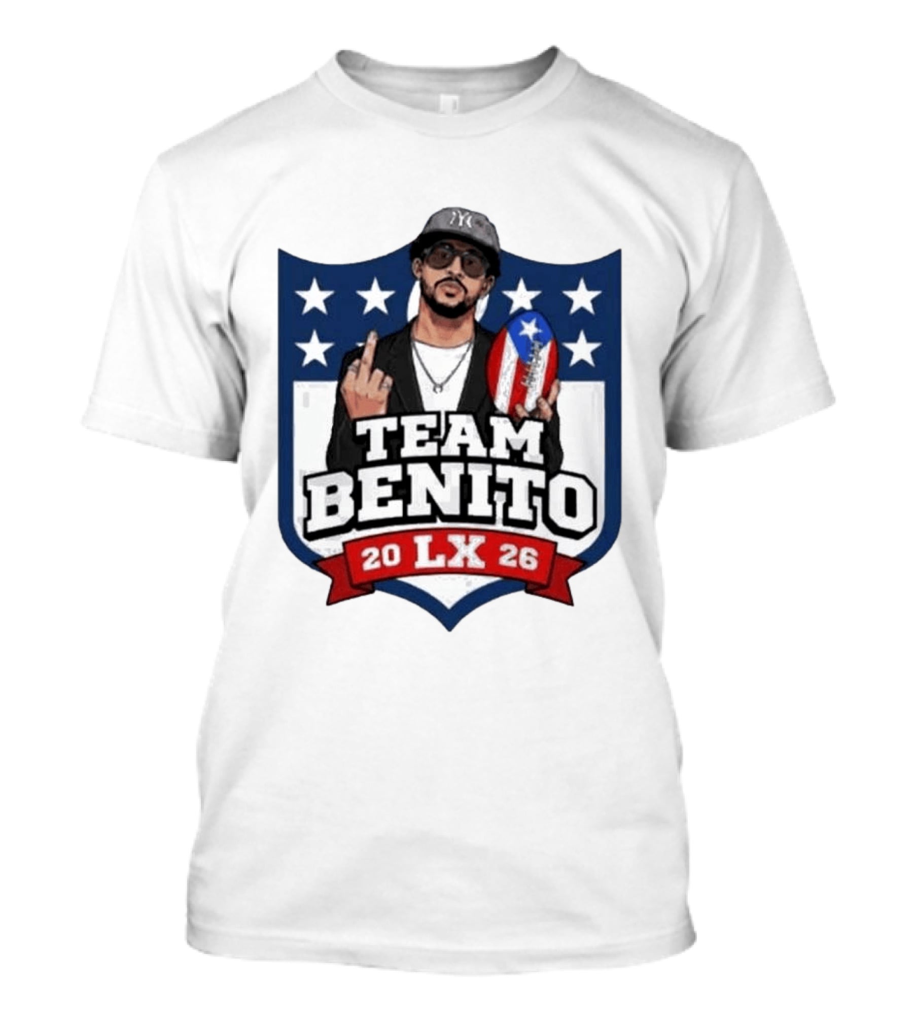 Team Benito Bad Bunny 20 LX 26 American Football T-Shirt