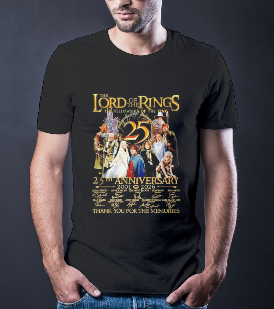 Lord Rings The Fellowship Of The Ring 25th Anniversary T-Shirt