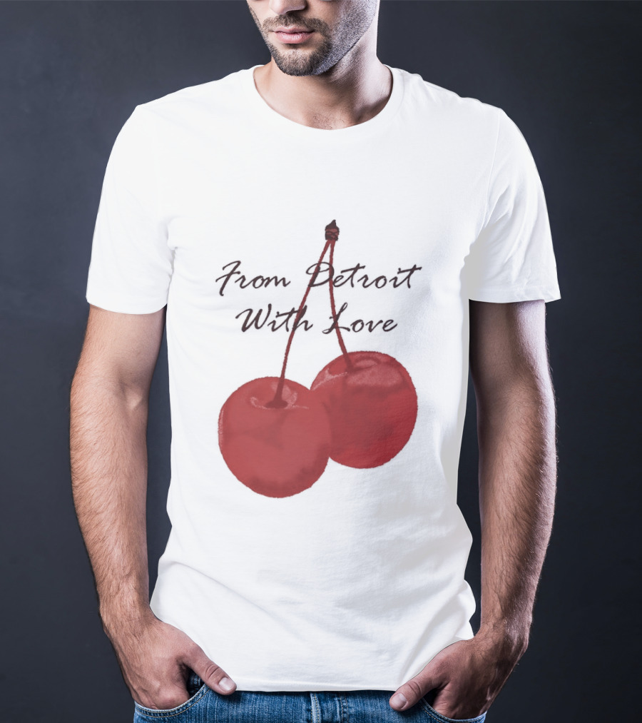 Detroit Lions From Detroit With Love Cherries T-Shirt