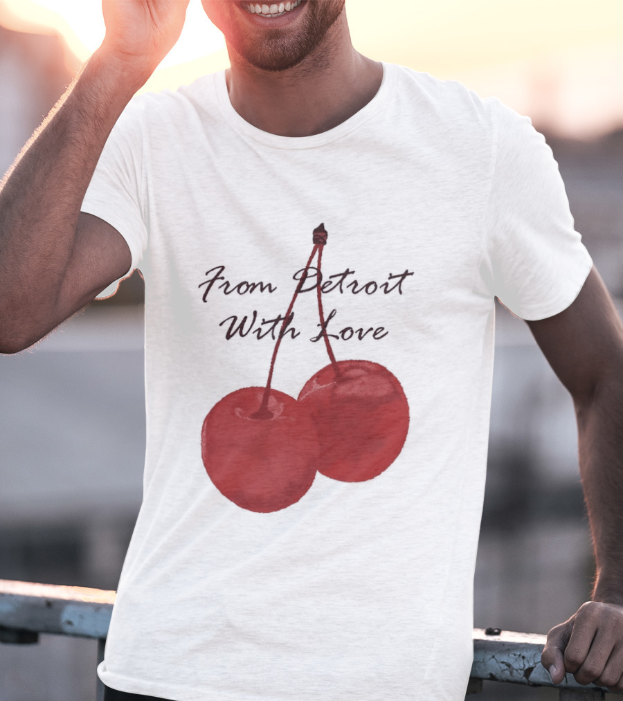 Detroit Lions From Detroit With Love Cherries T-Shirt