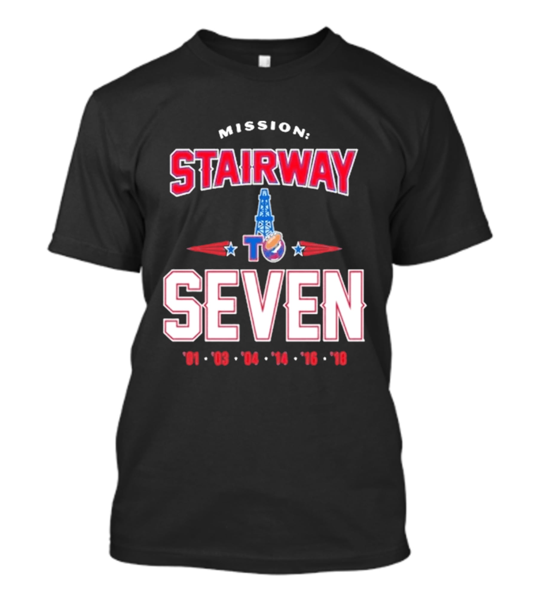Mission Stairway To Seven New England Patriots Quest For 7th Title T-Shirt