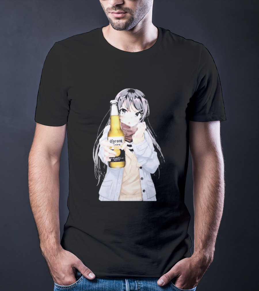 Corona Extra Anime Waifu Rabbit Beer Fusion T-Shirt