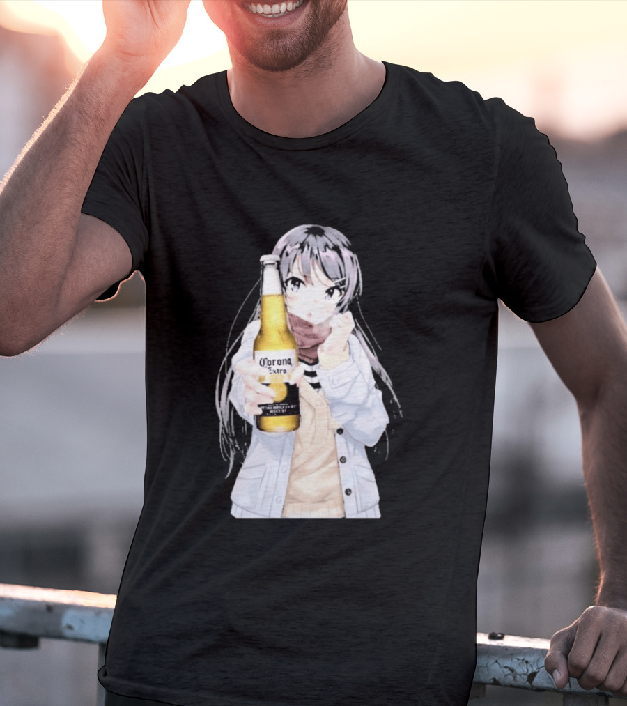 Corona Extra Anime Waifu Rabbit Beer Fusion T-Shirt