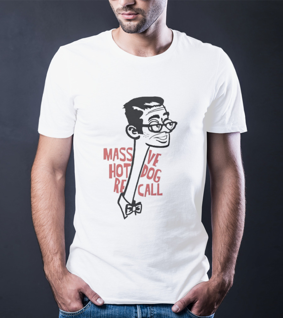Massive Hot Dog Recall Bowtie Character Sketch T-Shirt