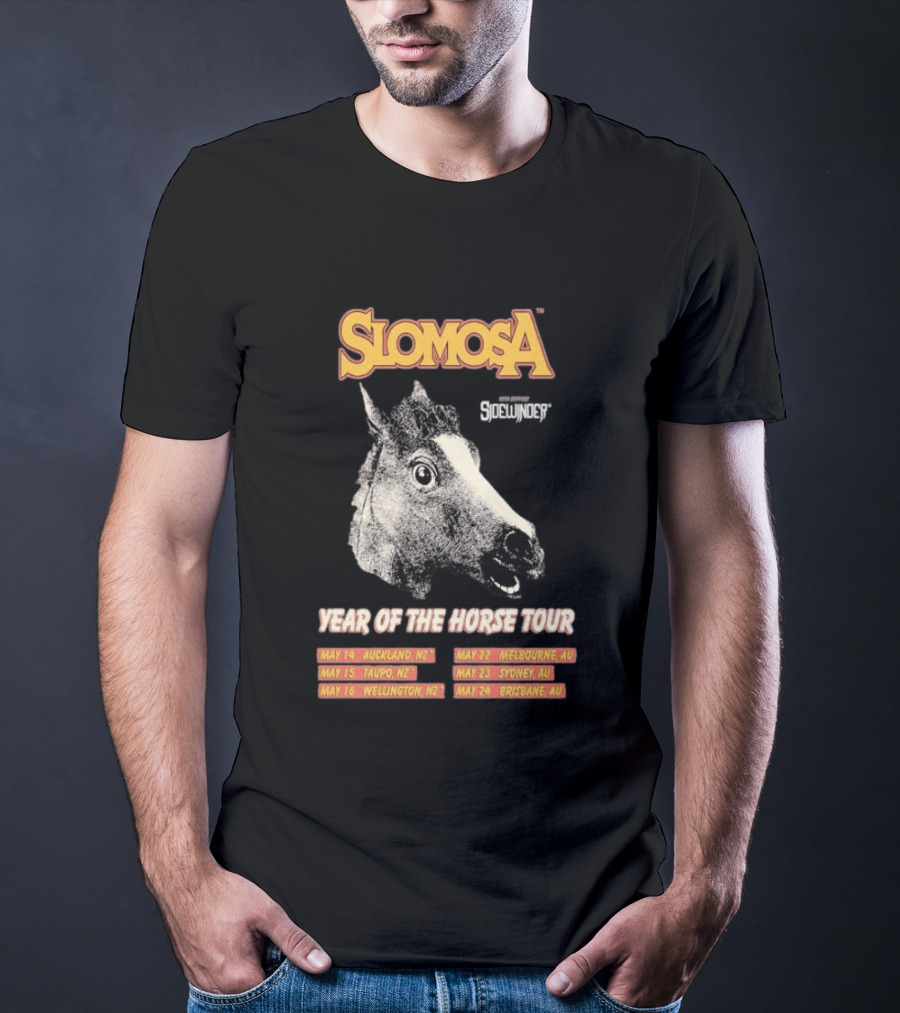 Slomosa Year Of The Horse Tour 2026 Auckland Wellington Melbourne Sydney Brisbane Dates T-Shirt