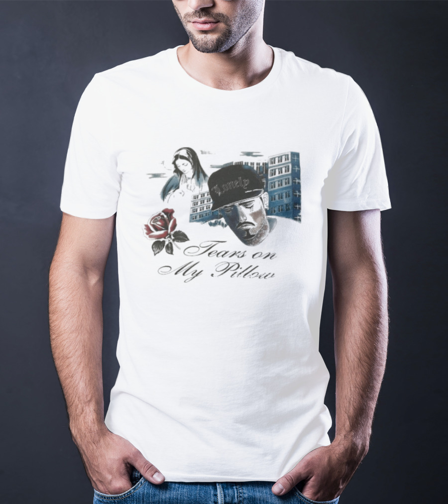 Willy Chavarria Tears In My Pillow Rose Lonely Cityscape Expressions T-Shirt