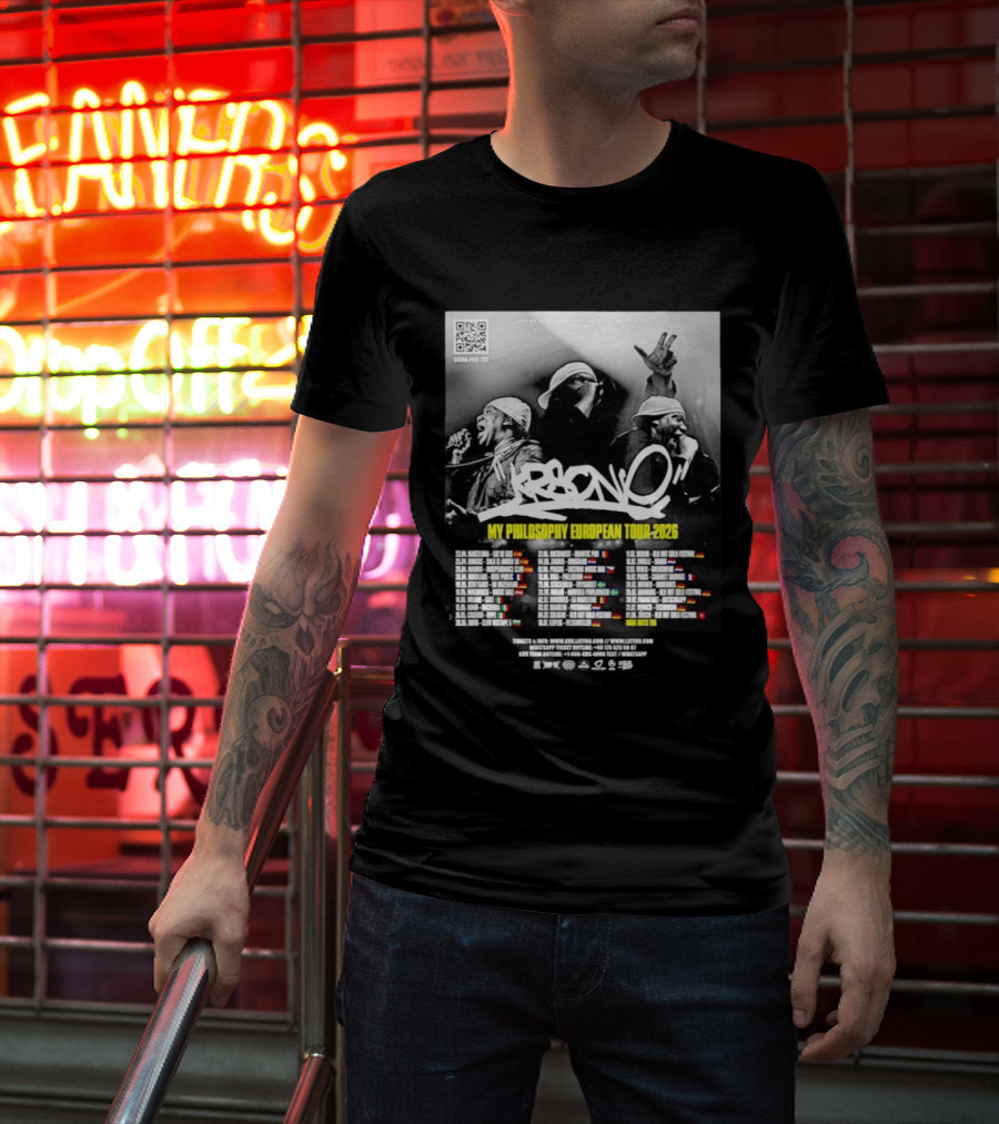KRS One My Philosophy European Tour 2026 Dates And Locations T-Shirt