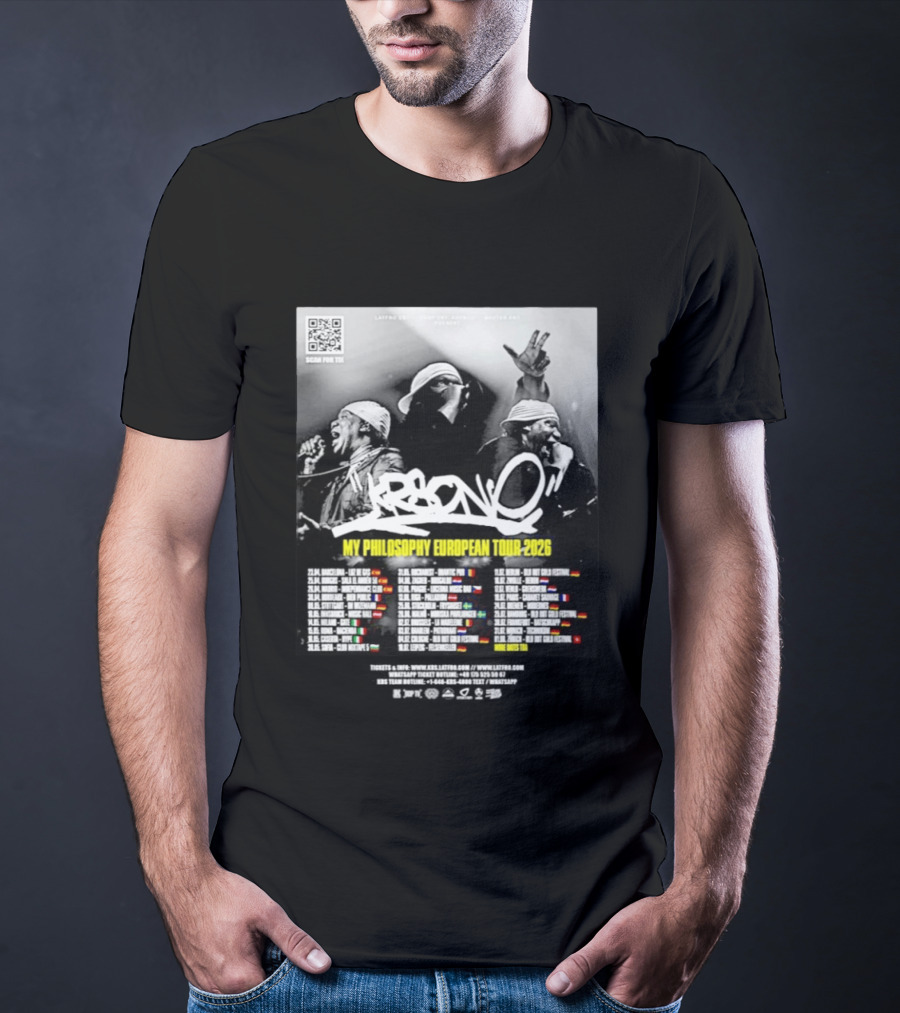 KRS One My Philosophy European Tour 2026 Dates And Locations T-Shirt