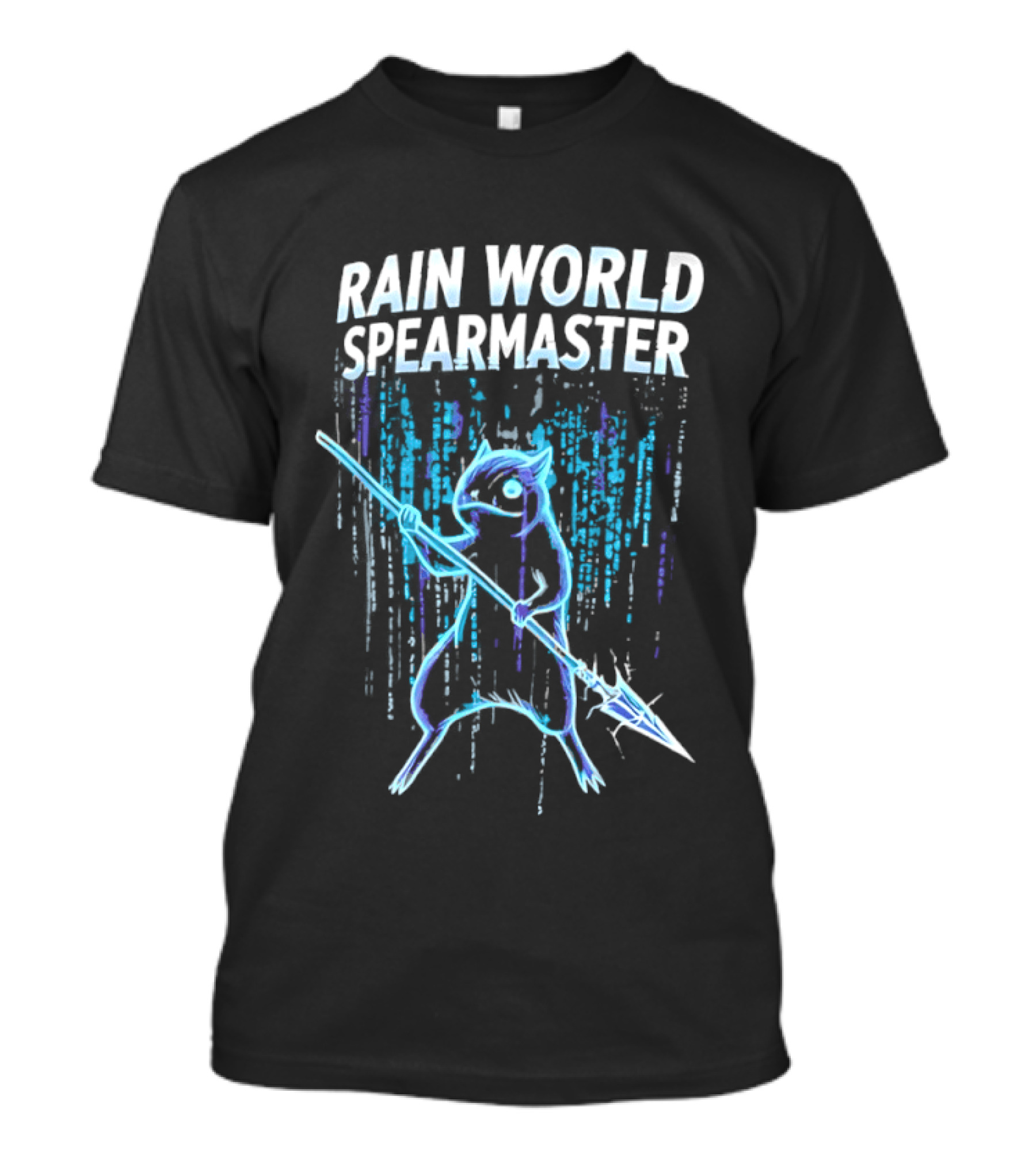 Rain World Spearmaster Character Art Neon Glow T-Shirt