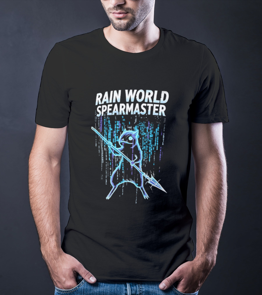 Rain World Spearmaster Character Art Neon Glow T-Shirt