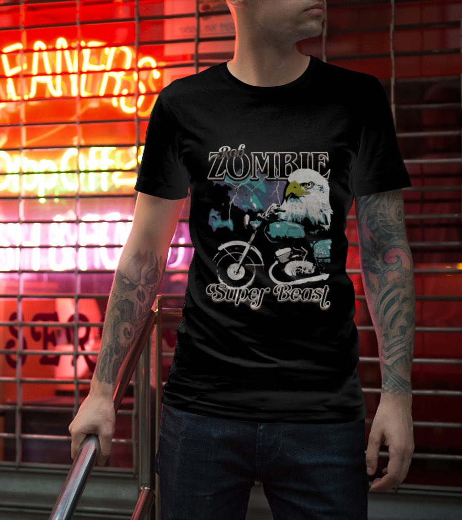 Rob Zombie Super Beast Eagle Motorbike T-Shirt