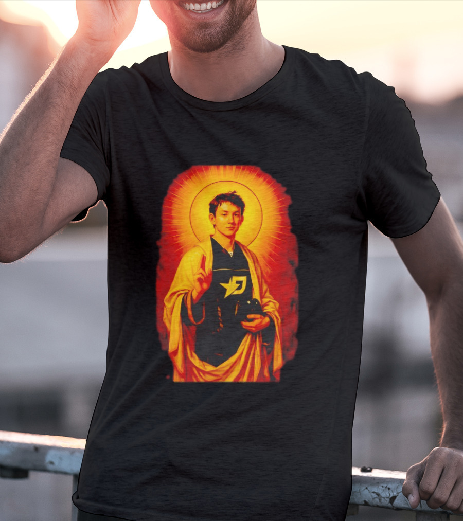Saint Max Verstappen F1 Racing Iconic Imagery With Halo And Driver T-Shirt