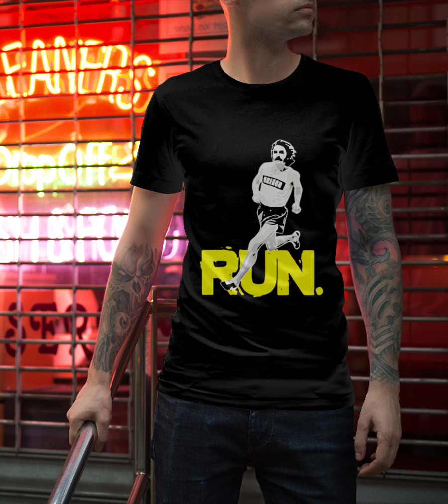 Steve Prefontaine Run Iconic Yellow T-Shirt