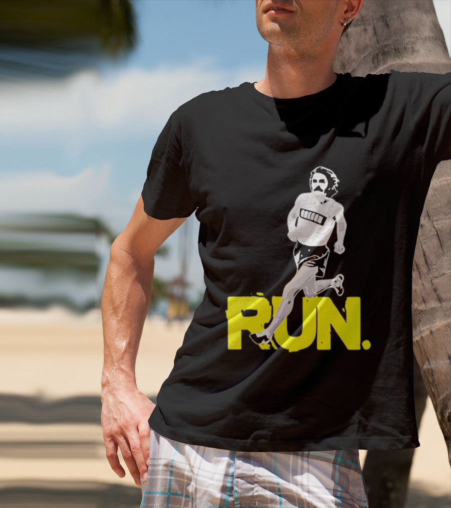 Steve Prefontaine Run Iconic Yellow T-Shirt