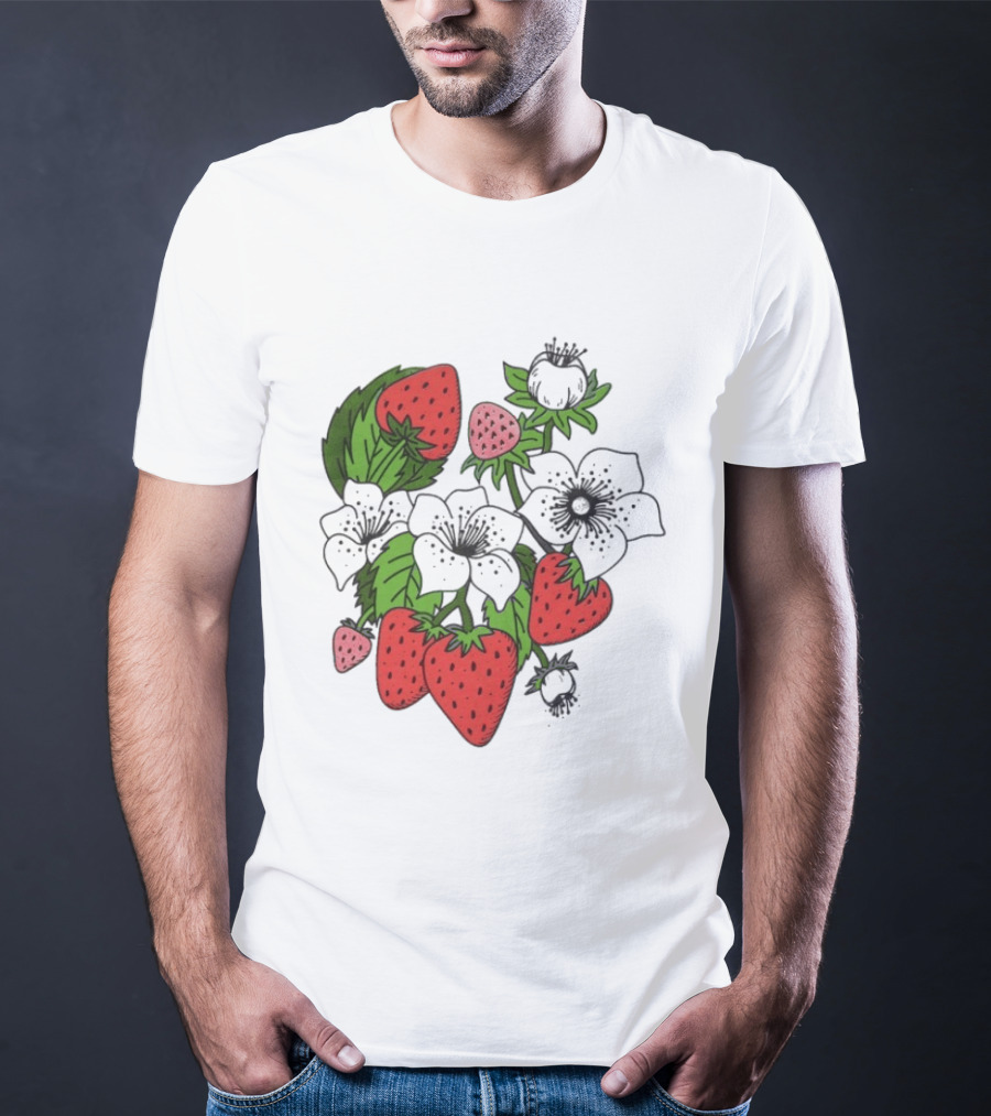 Big Bud Press Strawbaby Anniversary Strawberry Botanical T-Shirt