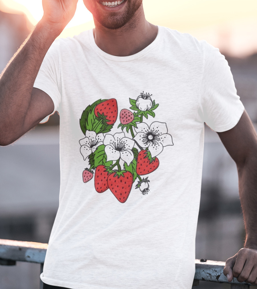 Big Bud Press Strawbaby Anniversary Strawberry Botanical T-Shirt