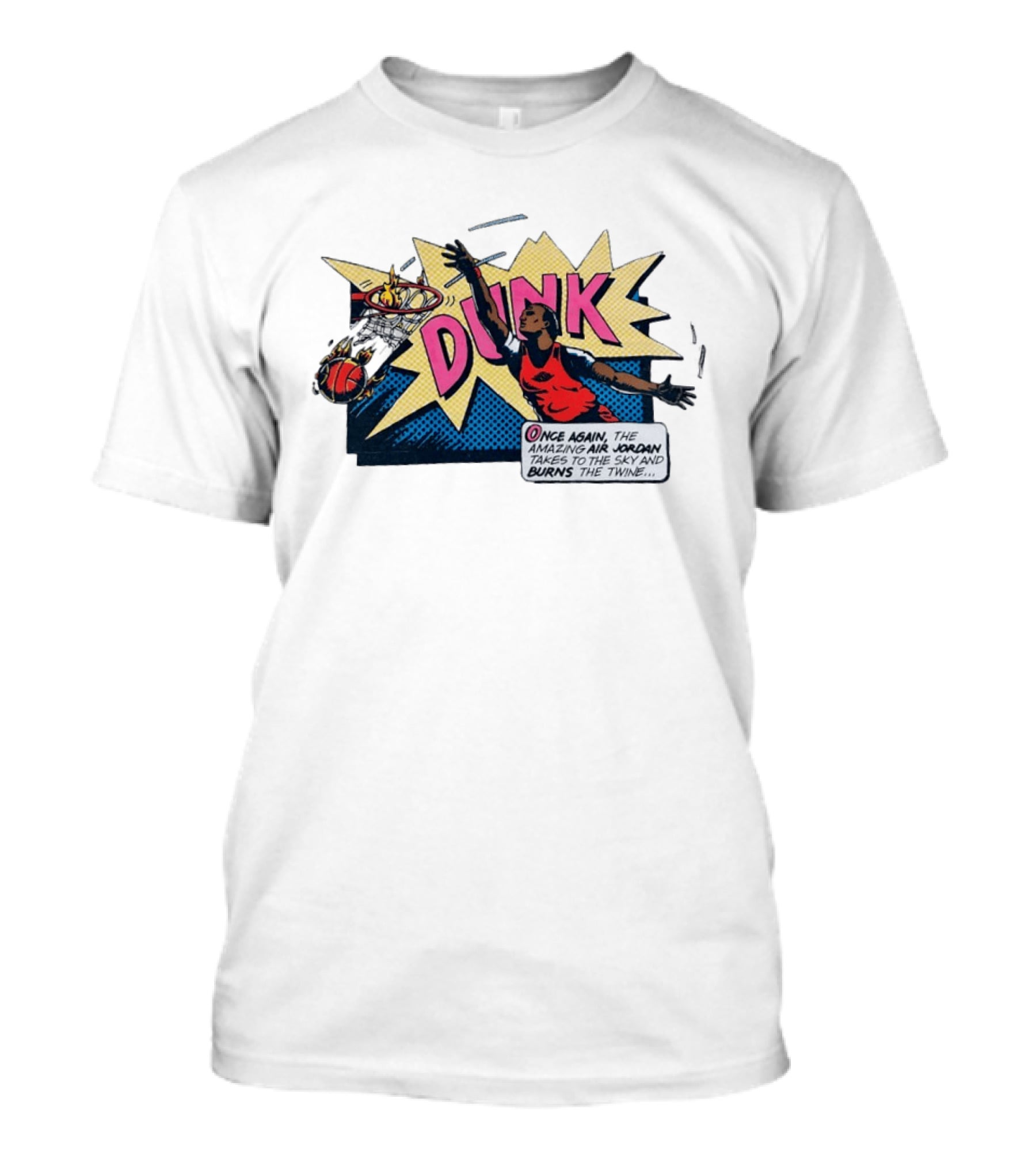 Dunk Jordan Comics Amazing Air Jordan Sky Burns The Twine T-Shirt
