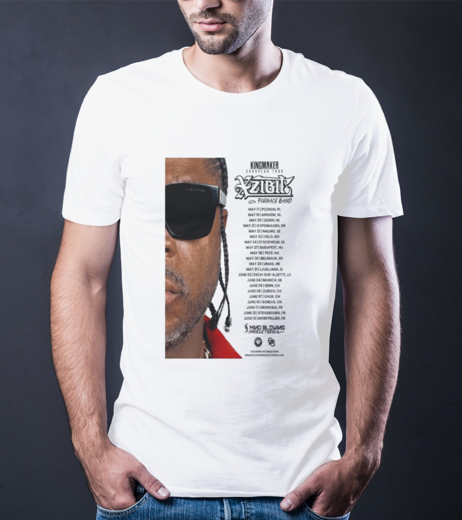 XZIBIT EU Tour 2026 Event Details Featuring Live Performances T-Shirt