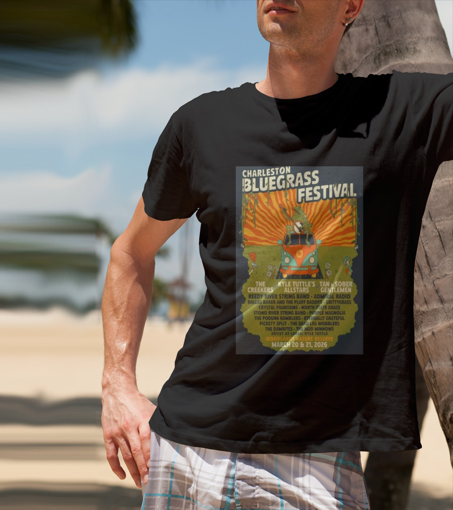 Charleston Bluegrass Festival 2026 Kyle Tuttle's Allstars Woodlands Nature Reserve March 20 21 T-Shirt
