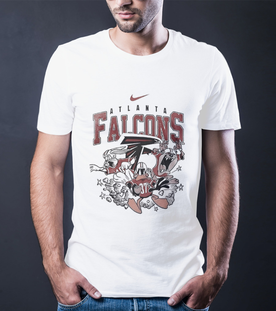Nike Atlanta Falcons Looney Tunes Collaboration With Taz And Bugs Bunny T-Shirt