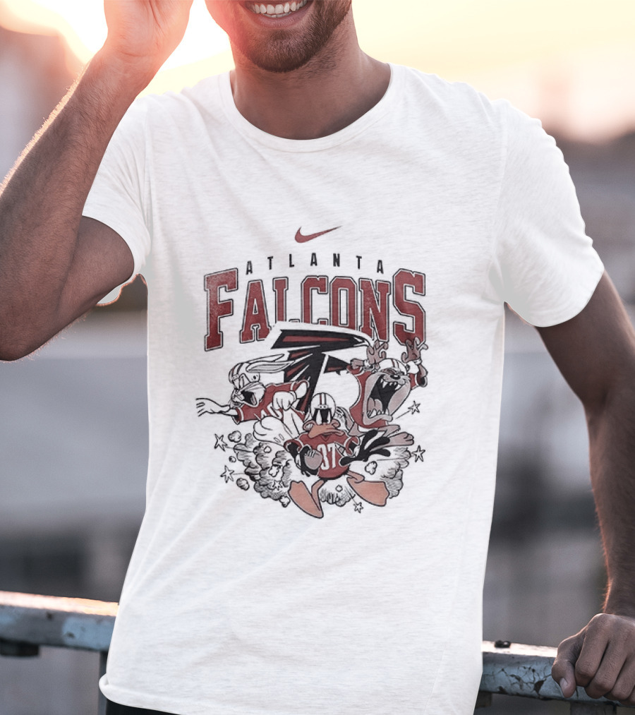 Nike Atlanta Falcons Looney Tunes Collaboration With Taz And Bugs Bunny T-Shirt