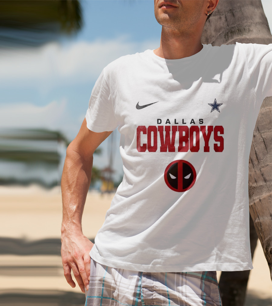 Dallas Cowboys Deadpool Collaboration Nike Star T-Shirt