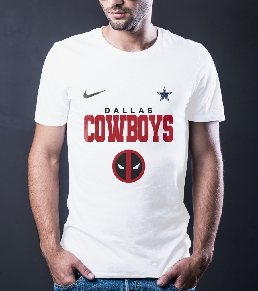 Dallas Cowboys Deadpool Collaboration Nike Star T-Shirt