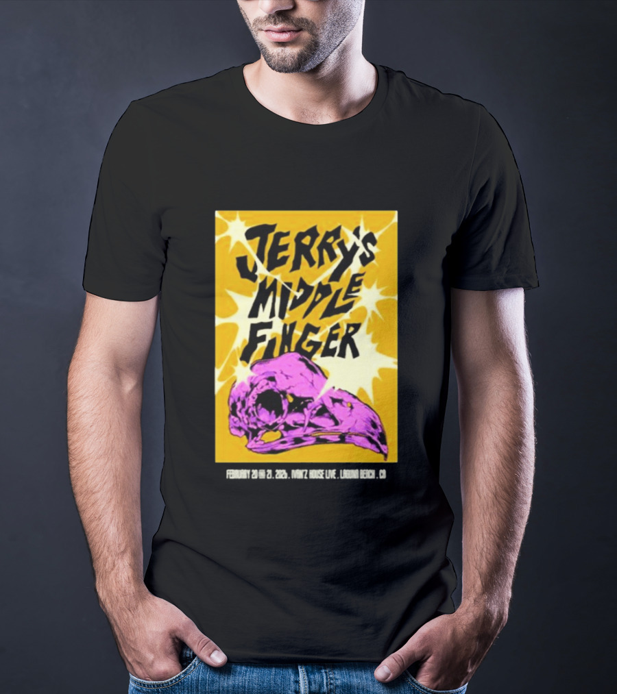 Jerry's Middle Finger Ivan's House Laguna Beach California February 20 & 21 2026 T-Shirt