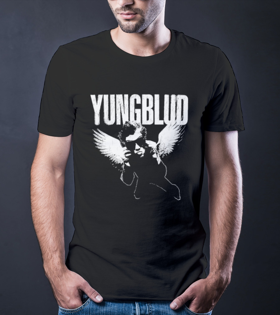 Yungblud Angel Wings Monochrome T-Shirt