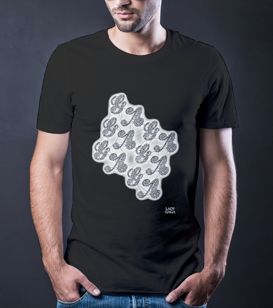 Lady Gaga Lace Gaga Artistic Monogram T-Shirt