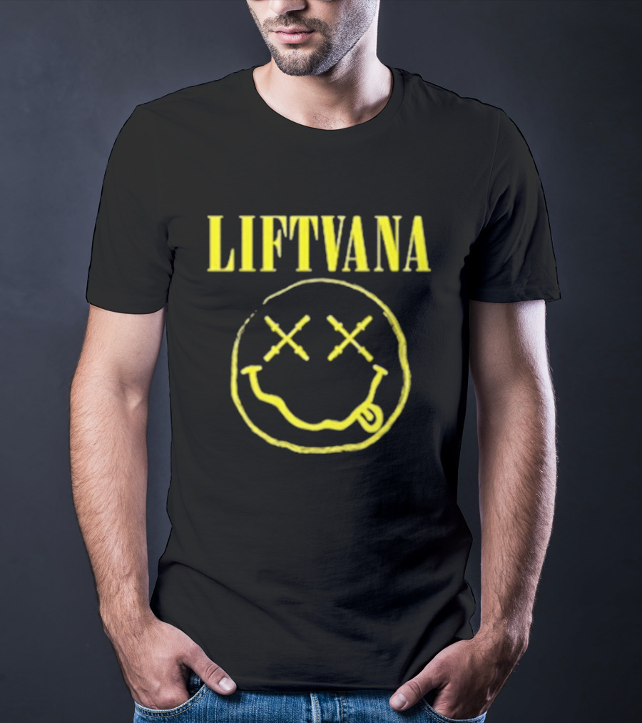 LIFTVANA Nirvana Smiley Face Icon With Yellow T-Shirt