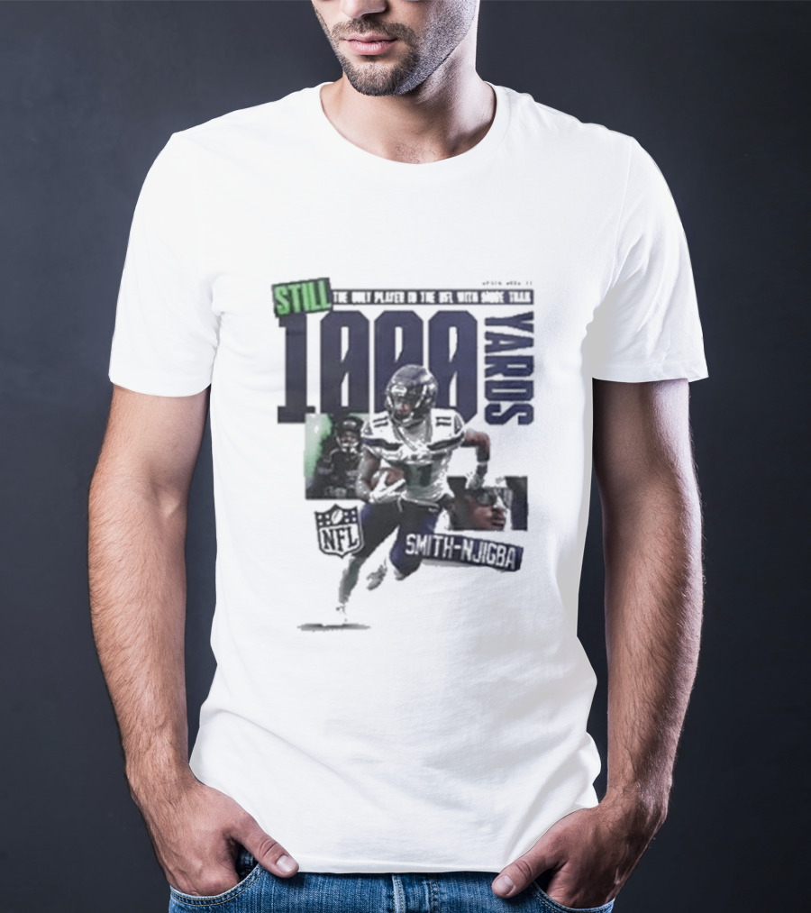 Jaxon Smith Njigba 1000 Yards Leading Receiver Seattle Seahawks T-Shirt