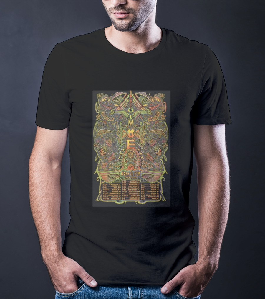 Moe Born To Fly Tour 2026 Psychedelic Artwork And Tour Dates T-Shirt