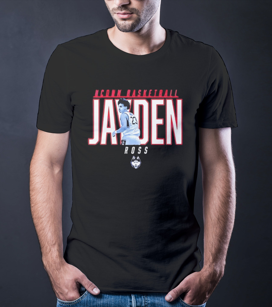 Jayden Ross UConn Huskies Basketball Player Number 23 T-Shirt