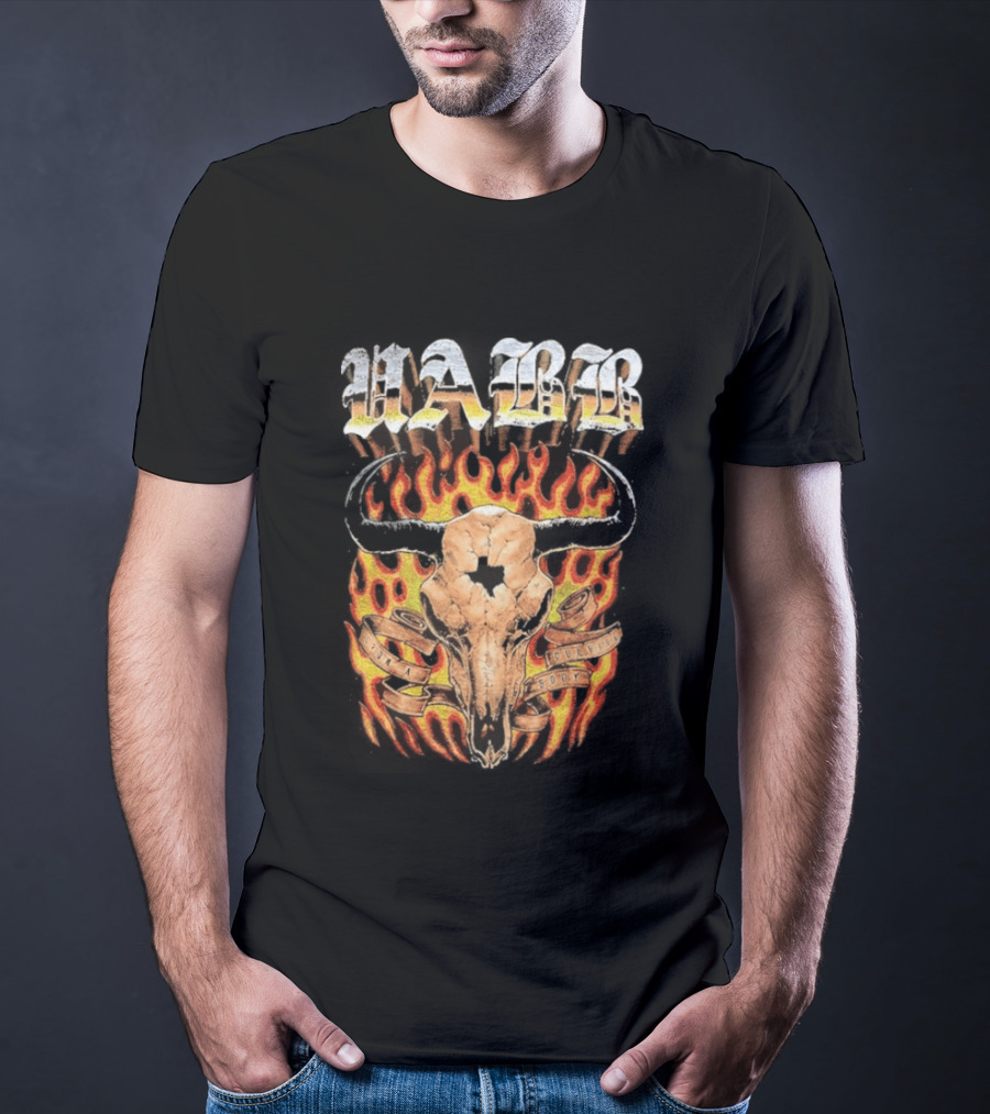 Upon A Burning Body Marr Texas Skull Flames T-Shirt