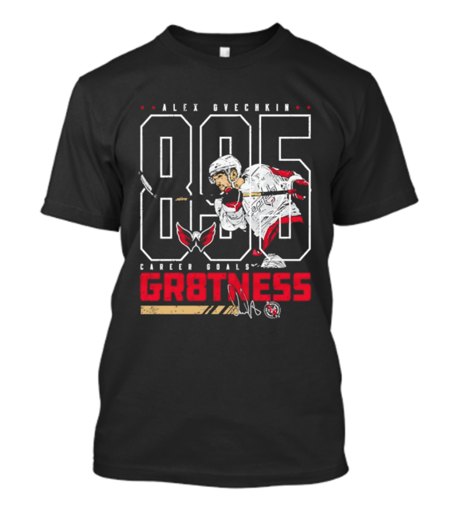 Alex Ovechkin 895 Career Goals GR8TNESS Washington Capitals Hockey T-Shirt
