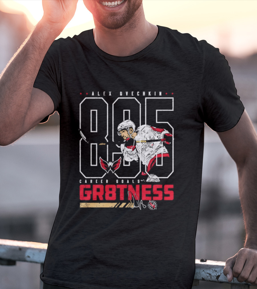 Alex Ovechkin 895 Career Goals GR8TNESS Washington Capitals Hockey T-Shirt